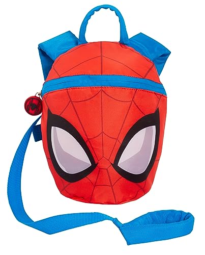 Spider-Man Plecak z lejcami dzieci małe dzieci odpinane szelki bezpieczeństwa przedszkole Spidey Day torba mini plecak, Czerwony, Jeden rozmiar, Plecak