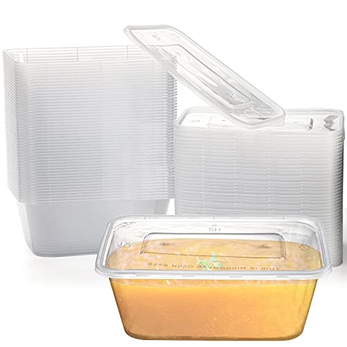 Tosnail 50 Pack 32Oz Plastic Food Storage Containers With Lids, Meal Prep Containers, Stackable Bento Box - Clear #TOP3