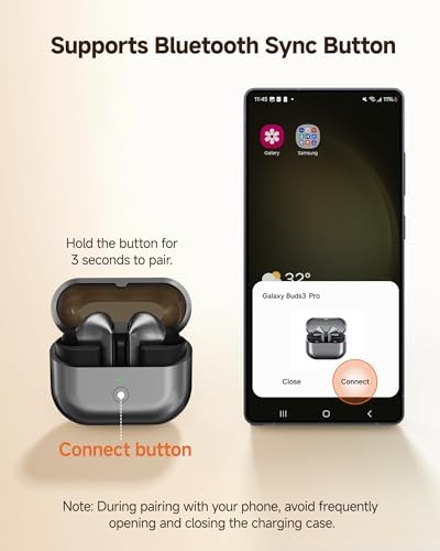 Wireless Charging Case Compatible with Samsung Galaxy Buds 3 Pro, Support Wireless and Wired Charging, Replacement Charger Case for Galaxy Buds 3 Pro with USB-C Cable (Earbuds Not Included) - Thumbnail 5