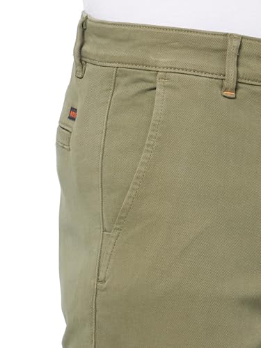BOSS Techno Twill Slim Fit Chino Trousers,Spinach Green,40323