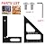 KETIPED Imperial 3D Multi-Angle Measuring Ruler,45/90 Degree Aluminum Alloy Woodworking Square Protractor, Miter Triangle Ruler High Precision Layout Measuring Tool for Engineer Carpenter,003BK