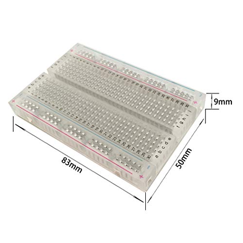 Breadboards Kit Mini Contacts Solderless Breadboards Prototyping Shield Connecting Blocks 400 Points 2PCS for Arduino R3 Electronics DIY