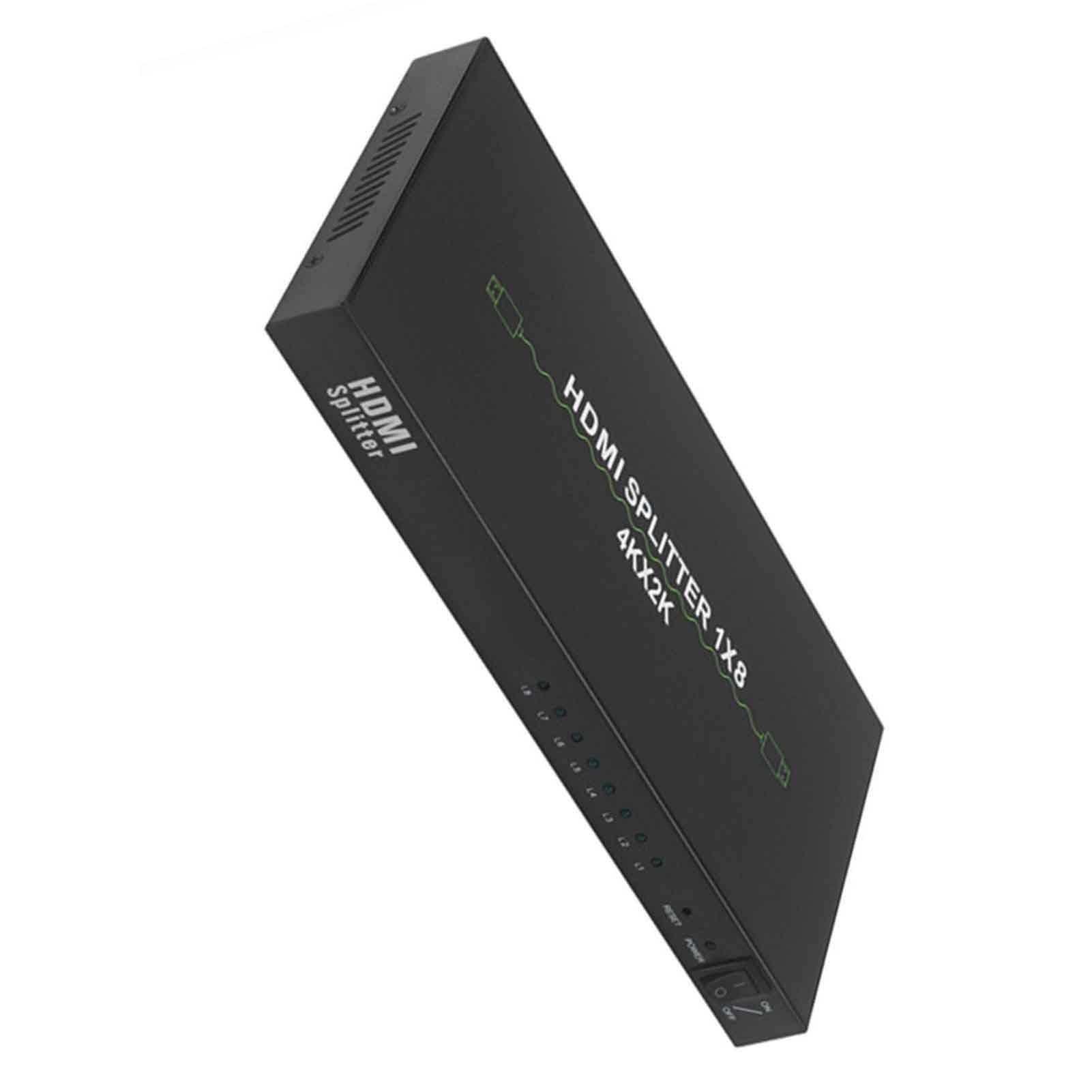 Rozdzielacz HDMI/dzielony ekran - 2/4/8/10/16 portów HDMI Duplikator/dystrybutor, obsługuje 4K/5MP/1080P 3D dla PS4 PS3 Fire Stick HDTV Adapter Niebieski promień w zestawie (8 portów)