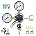 Keg Regulator CO2, MRbrew Kegerator Regulator CGA-320, 0-60 PSI Working Pressure, 0-3000 PSI Tank Pressure, Beer Regulator, Co2 Pressure Regulator with Safety Pressure Relief Valve