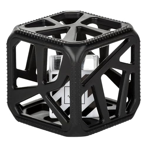 Image of Malarkey Kids Silicone Teething Toys Chew Cube – Baby Activity Cube, Rattle Teether for Newborns, Sensory Development Toy, Easy-Grip, BPA-Free, Non-Toxic Teething Relief (Black)