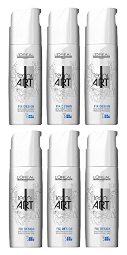 Loreal Fix Design 6 x 200 ml Haarspray Tecni.art Styling Spray ohne Treibgas Neue Serie