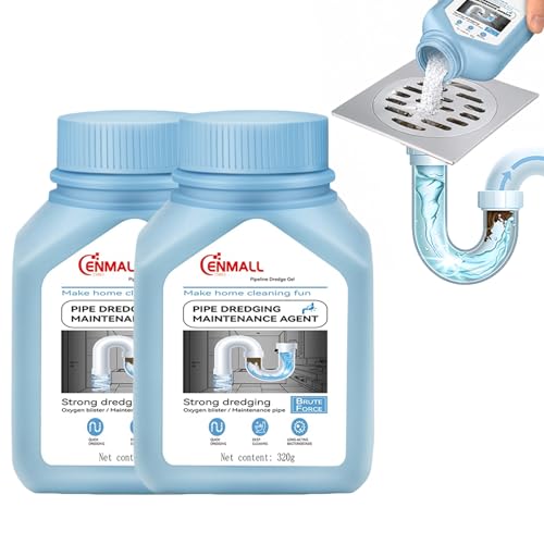 2PCS Drain Unblocker Sink Unblocker 320g/Pack Powder One Shot Drain Cleaner Shower Drain Unblocker & Sink Cleaner- No Tools & No Plumber Needed
