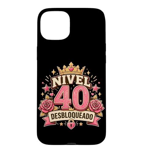 40 Desbloqueado �s���N �N���E�� �o�b�W �O���t�B�b�N 40th Roses �X�}�z�P�[�X iPhone 15 Plus �p