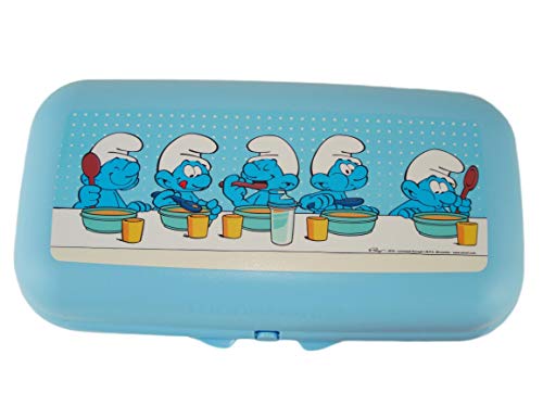 Preisvergleich Produktbild Tupperware MaxiTwin Schlümpfe Brotdose, BLAU