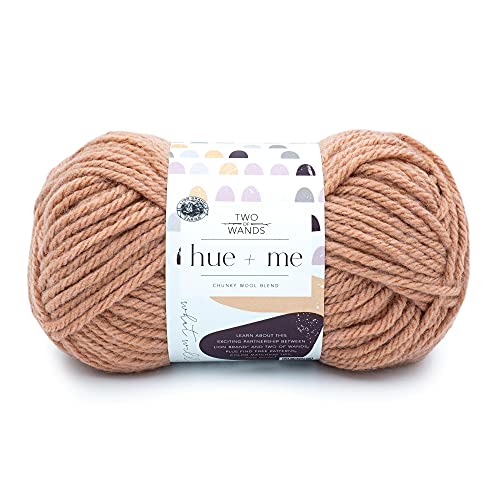 Image of Lion Brand Yarn, Hue + Me Chunky Yarn for Crocheting, Knitting, and Crafts, Bellini, 1 Pack