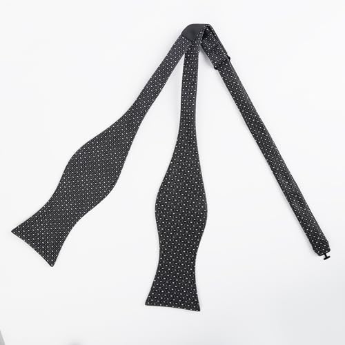 Image of Alizeal Mens 2pcs Solid Self-tied Bow Tie Set | Alizeal Mens 2pcs Self-tied Solid /Animal Bow Tie and Pocket Square Set Perfect for Wedding Business Formal Events