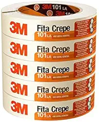 Kit C/ 6 Fita Crepe Uso Geral 101LA 18mm x 50 metros 3m