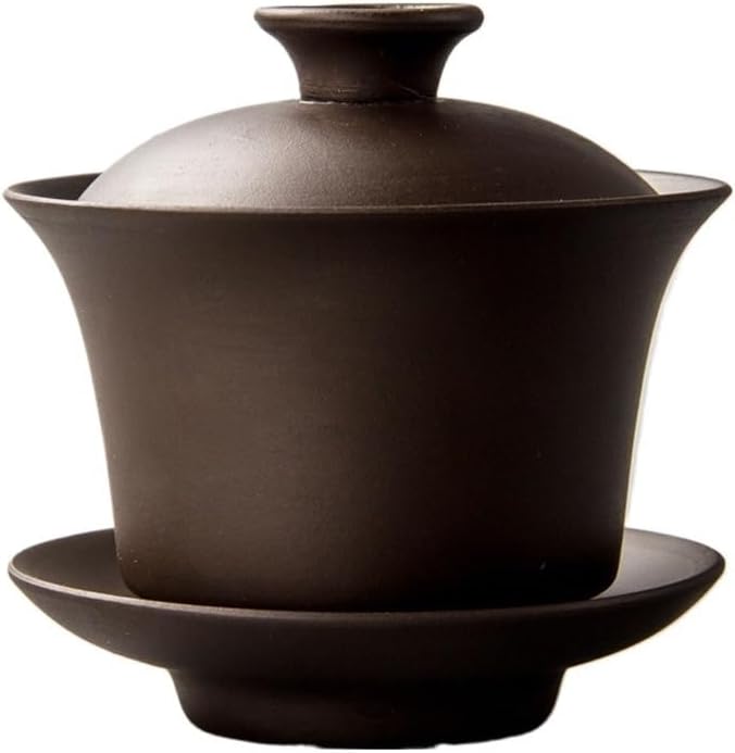 Kiln Tea Set Gaiwan,porcelain Bowl Covered with Lid Cup Saucer