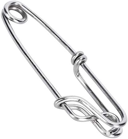 Keenso 15pcs Stainless Steel Tuna Clips, Branch Hangers Snap Fishing Accessory Easy On/Off Other Fishing Tools and Accessories