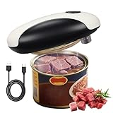 AREYCVK Rechargeable Electric Can Opener, Portable Gadgets Side Automatic Opener Can Food Safety,Smooth Edged for Seniors with Arthritis for All CanSizes (Black &White)
