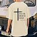 KEEVICI Boys Christian Graphic Tees God Jesus Shirts for Kids Cross Faith Bible Verse Inspirational Religious Cotton T Shirt(Apricot,130)