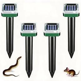 Solar-Powered Ground Vibrating Repellent – Keep Rats, Snakes, Rabbits & Hedgehogs Away from Your Garden, Lawn, Yard, Farm & Orchard!
