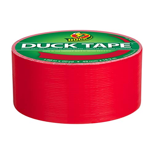 Image of Duck 285634 Color Duct Tape 3-Pack, 1.88 Inches x 20 Yards, 60 Yards Total, 3-Roll Pack, Red, 3 Piece