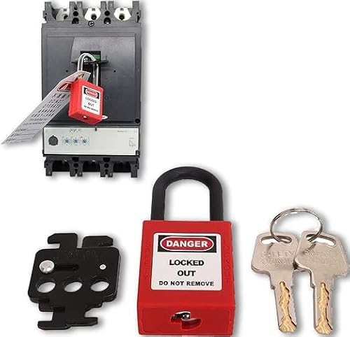Kit de Bloqueo Y Etiquetado, MCB Bloqueo Y Etiquetado Bloqueo de Disyuntor de Acero Candado de Nailo