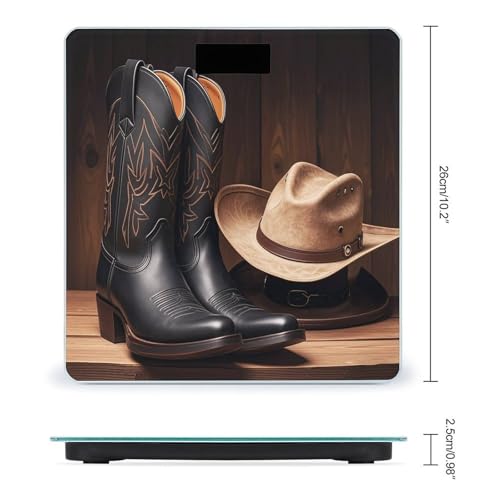 Báscula Digital para Baño Cowboy Black Hat Western Boots miniatura 2