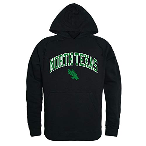 University of North Texas Mean Green Campus Hoodie Sweatshirt Black Medium