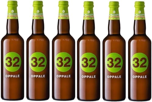 32 Via dei Birrai - OPPALE – Birra ad Alta Fermentazione Bionda Luppolata 5.5% vol. - Non Filtrata, Non Pastorizzata - 6 Bottiglie da 75 cl