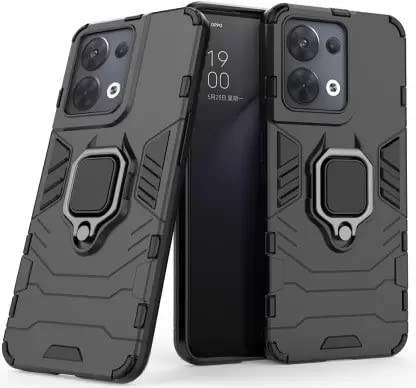 Image of Spazy Case Oppo Reno8 5G Back Cover | Dual Layer Armor Defender Full Body Protective + PC Hybrid Kickstand Back Case for Oppo Reno8 5G