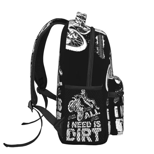 Motocross Dirt Bike Adult Backpacks 15 Inch Laptop Backpack Lightweight Travel Bag for Men Women Gifts3