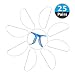 Rewoot 25 Pairs Anti-Slip Silicone Eyeglasses Nose Pads Glasses Adhesive Tin Nosepads for Glasses Eyeglasses Sunglasses (Transparent,1mm)