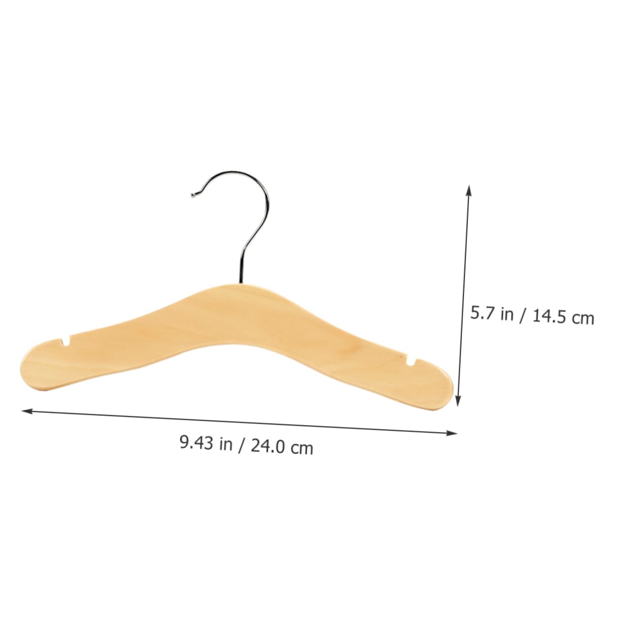 Perchas de Madera para Niños 5 Piezas Khaki Resistentes