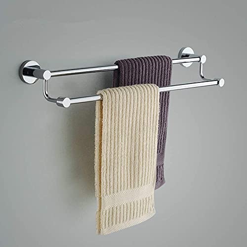 - Estante, toallero de acero inoxidable, toallero de doble barra montado en la pared, soporte para toallas de baño o dormitorio