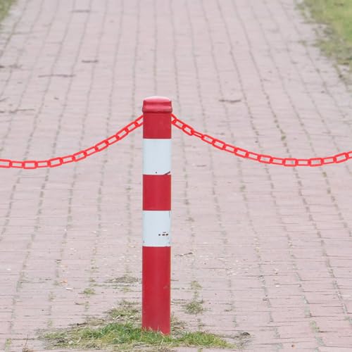 CLISPEED Corrente de Barreira de Segurança de Plástico Vermelho Corrente de Segurança de Cautela par