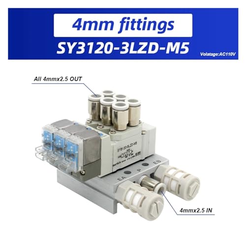 Électrovanne SMC SY3120-3LZD-M5 de commande cylindre 2 stations
