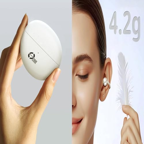 Image of Air Clips-Echo Wireless Open Ear Earbuds with Clip Design, Up-to 40H Playtime, ENC,13mm Driver, BTv5.4 Touch Control (White)