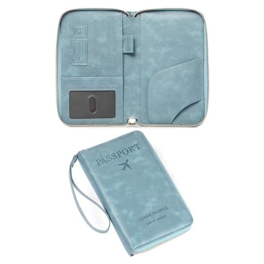 LEEXTON Leather RFID Blocking Passport Holder Travel Wallet, Passport Cover/Travel Wallet for Women/Men with