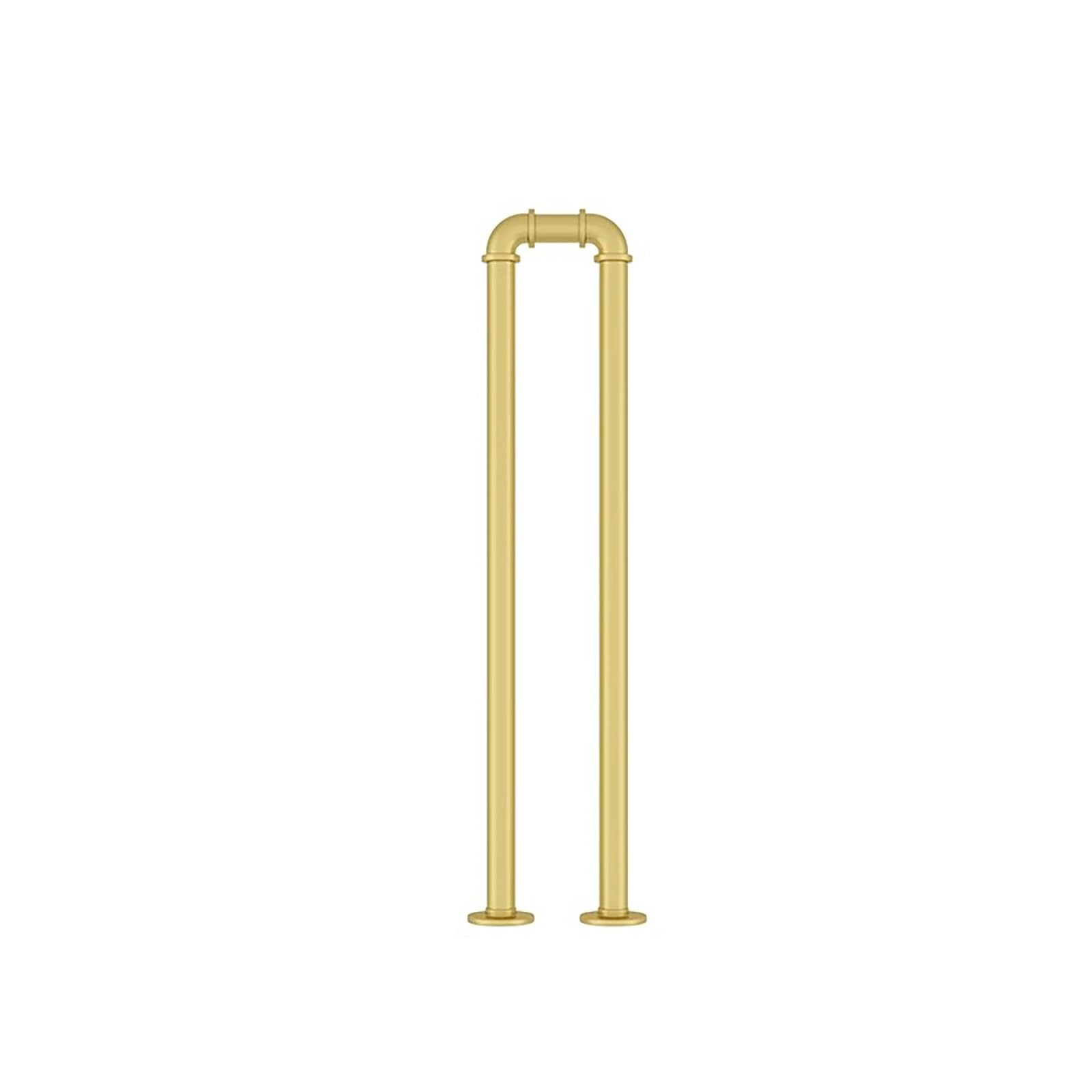 Garde corps escalier design or en fer forgé avec cadre stable