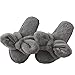Laoling Tongs Mignonnes Doux Dentelle Arc en Peluche Diapositives Femmes à la Maison Pantoufles d'intérieur Fleur Poisson Bouche Gray 39