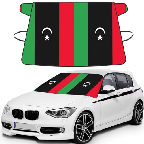 Cubierta protectora para parabrisas de automóvil Bandera de Libia de alta resistencia