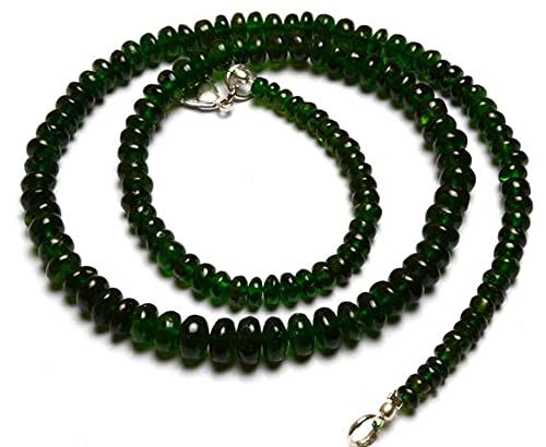 Perles chrome diopside naturelles de 4-7MM pour sublimer vos bijoux bohèmes faits main