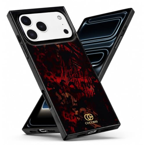 Image of COCOMII Rectangle for iPhone 18 Pro Max /17 Pro Max Case, Crimson Leopard