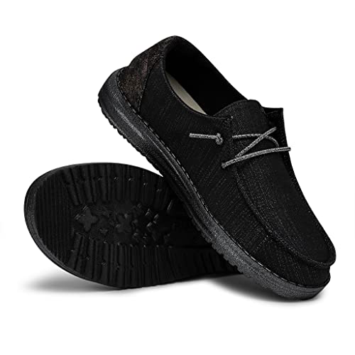 Image of HEYDUDE Women's Wendy Glitter Meteor Shower Size 9 | Women's Shoes | Women's Slip On Shoes | Comfortable & Light-Weight