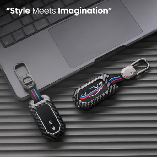 Image of Waterproof Metal Key Cover | Car Key case Cover Compatible with Baleno, Grand Vitara, XL6, Swift, Brezza, Celerio, Ignis, Ertiga, Dzire, Fronx, Urban Cruiser, Glanza, 2 Button Smart Key