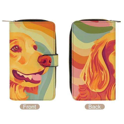 Vintage Cocker Dog Long Wallet for Women Men Purses Coin Pouch Credit Card Holder Organizer3