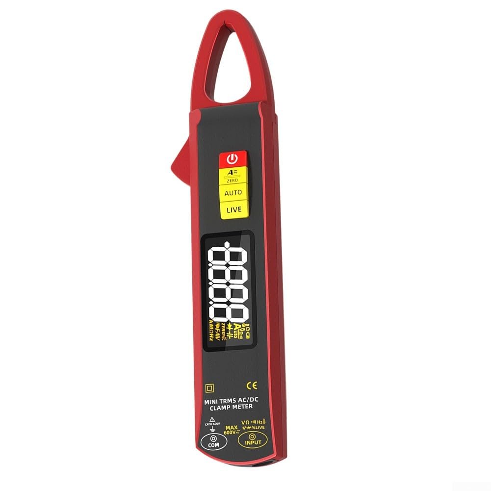 Multimetro digitale a morsetto 200 A AC DC Tester True RMS Multimetro con funzione NCV Auto Ranging 6000 Display Sonda di temperatura per cablaggio domestico