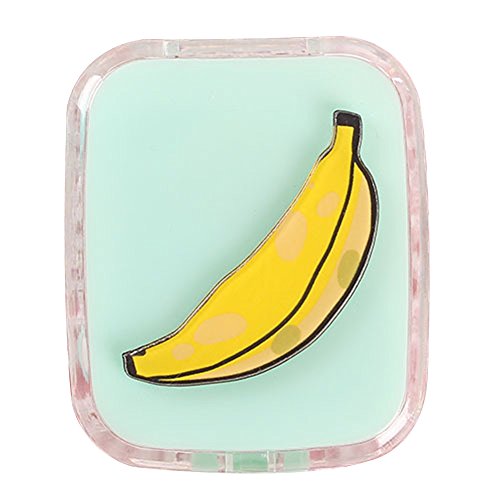 Fansi 1 Pieza Cartoon Creative Contacto Lente Estuche Watermelon Fruit Belleza Caja Lindo Cartoon Impresión Contacto Lente Case, acrílico, Blue-Banana, 7.5 * 6.5 * 2cm
