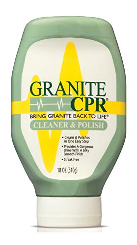 Granite CPR (Value 2-Pack of 18oz Bottles) – 2-in-1 Cleaner & Polish is Gentle Enough for Daily Use Daily Use On Granite, Marble, & Stone Leaving a Silky Smooth Surface and Gorgeous Shine!