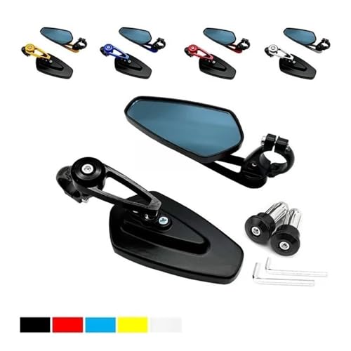 Accesorios espejos retrovisores retrovisor moto universal manillar scooter vidrio CNC 22mm 7