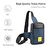 FANDARE Sacoche Homme bandouliere Sac de Poitrine Homme Sacoche Bandouliere Léger Sac d'Epaule pour Voyage Sport Randonnée Vélo Camping Excursion Sling Bag Bleu #2