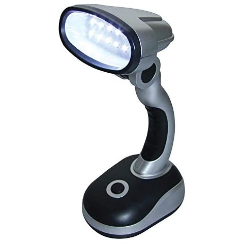 LANKOULI LED Camping Bright Reading Portable Table Lamp Desk Work Battery Operated Practical Light Cover