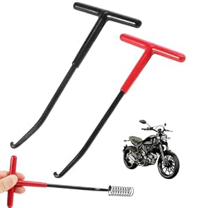 2 Pièces Outil Tire-Ressort Échappement Moto – Crochet à Ressort Avec Poignée Caoutchouc, Pour Scooter Et Motos